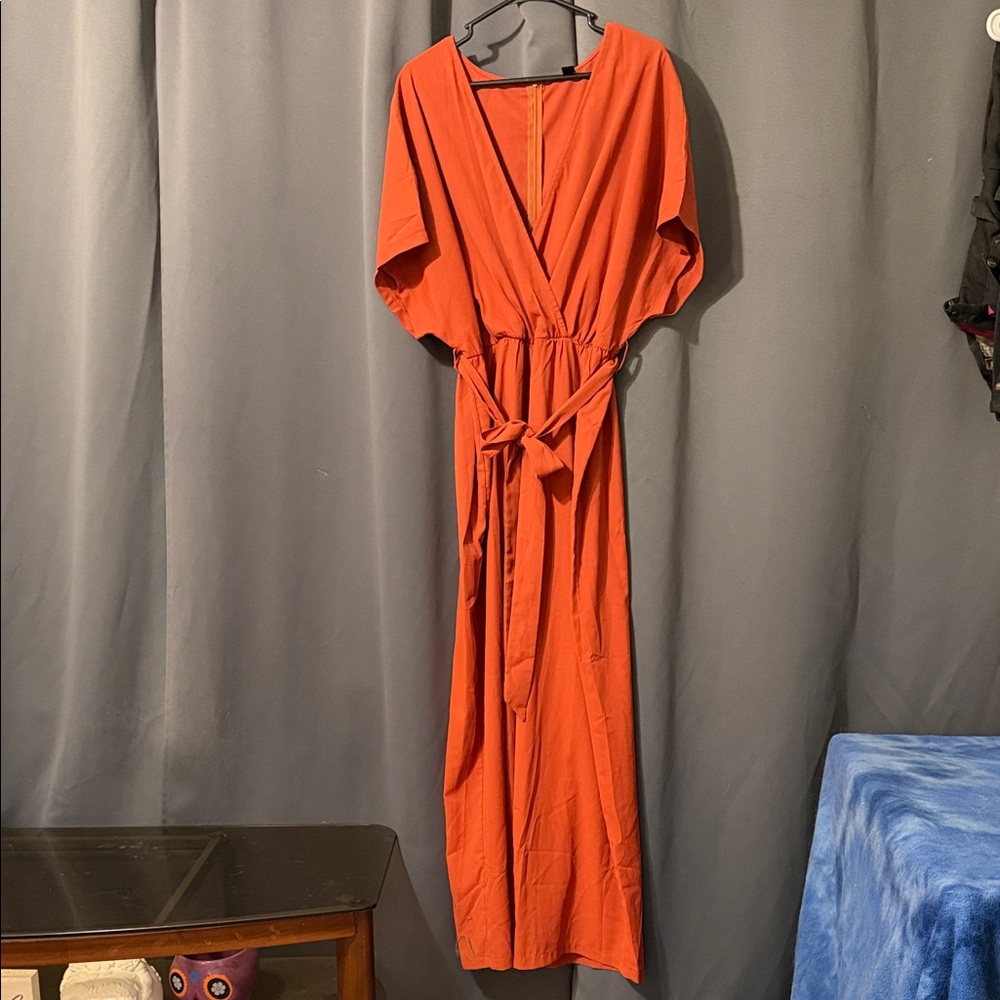 SHEIN Burnt Orange Jumpsuit
